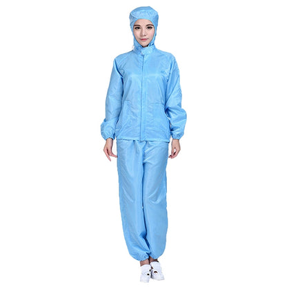 Striped Anti-static Split Hood Dust-proof Work Suit, Size:XXXXL(Blue) - Protective Clothing by buy2fix | Online Shopping UK | buy2fix