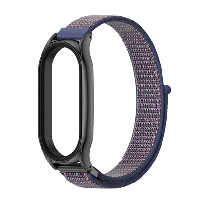 For Xiaomi Mi Band 8 Mijobs Plus Case Breathable Nylon Loop Watch Band(Midnight Blue Black) - Watch Bands by MIJOBS | Online Shopping UK | buy2fix