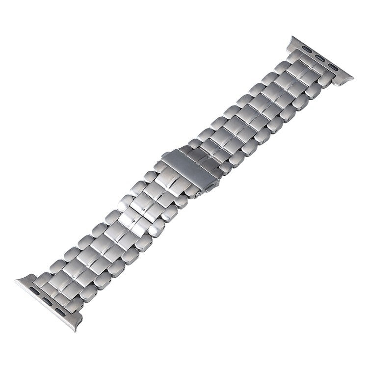 For Apple Watch Series 4 44mm Five Beads Titanium Steel Watch Band(Silver) - Watch Bands by buy2fix | Online Shopping UK | buy2fix