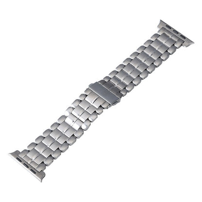 For Apple Watch Series 9 45mm Five Beads Titanium Steel Watch Band(Silver) - Watch Bands by buy2fix | Online Shopping UK | buy2fix