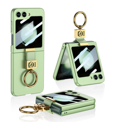 For Samsung Galaxy Z Flip5 GKK Ultra-thin Z Ring Holder PC Phone Case(Matcha Green) - Galaxy Z Flip5 Cases by GKK | Online Shopping UK | buy2fix