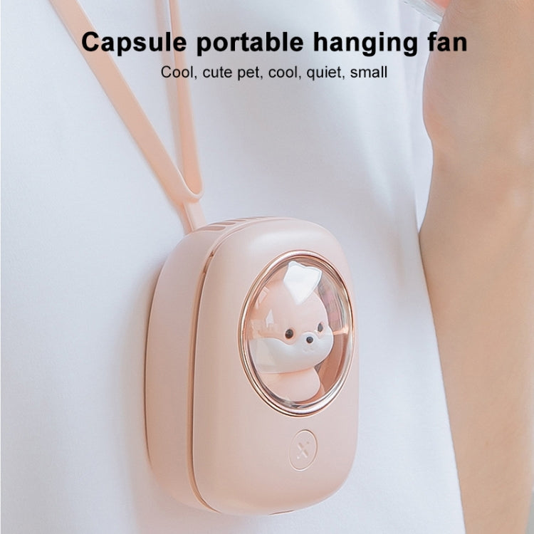 M18 USB Charging Silent Portable Hanging Neck Space Capsule Electric Fan(White) - Electric Fans by buy2fix | Online Shopping UK | buy2fix