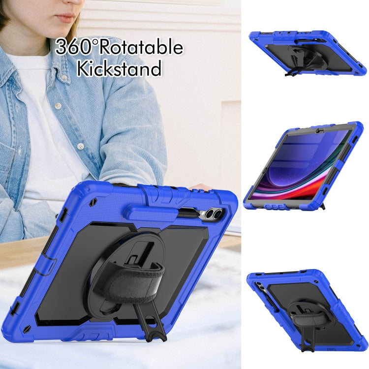 For Samsung Galaxy Tab S9+ / S8+ Silicone + PC Tablet Case(Dark Blue+Black) - Galaxy Tab S9+ Cases by buy2fix | Online Shopping UK | buy2fix