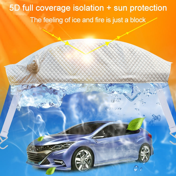 Car Half-cover Car Clothing Sunscreen Heat Insulation Sun Nisor, Aluminum Foil Size: 4.7x1.8x1.7m - Aluminum Film PEVA by buy2fix | Online Shopping UK | buy2fix