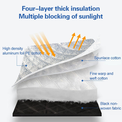 Car Half-cover Car Clothing Sunscreen Heat Insulation Sun Nisor, Aluminum Foil Size: 5x1.8x1.9m - Aluminum Film PEVA by buy2fix | Online Shopping UK | buy2fix