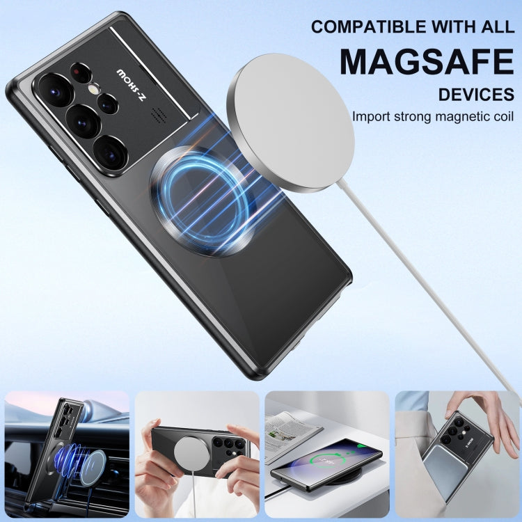 For Samsung Galaxy S22 Ultra 5G Aromatherapy Holder Single-sided MagSafe Magnetic Phone Case(Silver) - Galaxy S22 Ultra 5G Cases by buy2fix | Online Shopping UK | buy2fix