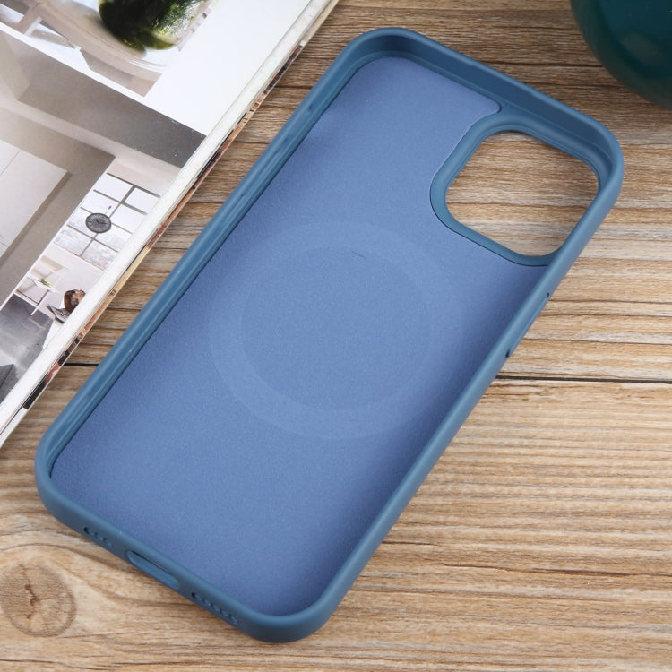 For iPhone 14 MagSafe Liquid Silicone Phone Case(Blue) - iPhone 14 Cases by buy2fix | Online Shopping UK | buy2fix