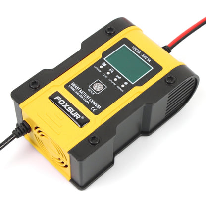 FOXSUR 12V-24V Car Motorcycle Repair Battery Charger AGM Charger Color:Yellow(UK Plug) - Battery Charger by FOXSUR | Online Shopping UK | buy2fix