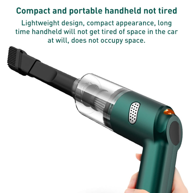 KBN-010 10000Pa Powerful Car Cordless Vacuum Cleaner Handheld Cleaning Tool, Spec:Standard Version(Dark Green) - Vacuum Cleaner by buy2fix | Online Shopping UK | buy2fix
