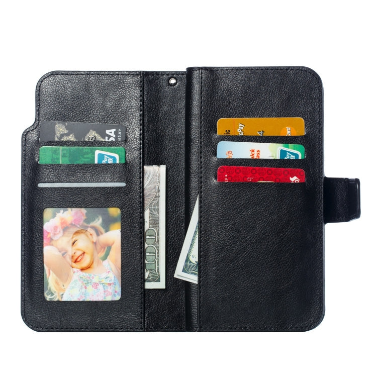 For iPhone 15 Pro Max Tri-Fold 9-Card Wallets Leather Phone Case(Black) - iPhone 15 Pro Max Cases by buy2fix | Online Shopping UK | buy2fix