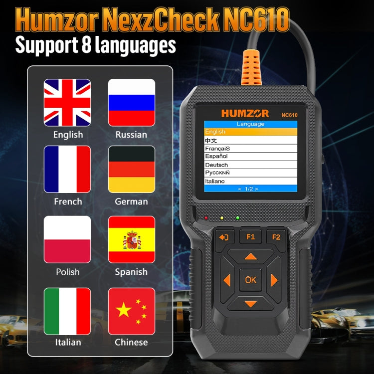 HUMZOR NexzCheck NC610 Car / Truck Code Reader OBD2 Diagnostic Scan Tool(Black) - Code Readers & Scan Tools by buy2fix | Online Shopping UK | buy2fix