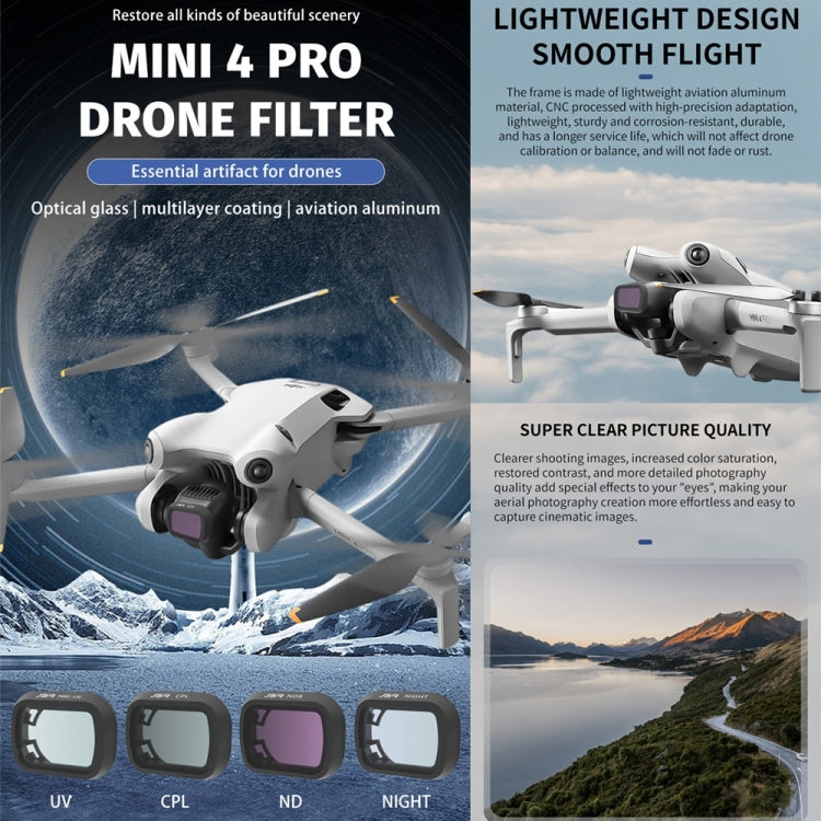 For DJI Mini 4 Pro JSR KB Series Drone Camera Lens Filter, Filter:Wide CPL ND8/16/32/64 STAR - Mavic Lens Filter by JSR | Online Shopping UK | buy2fix