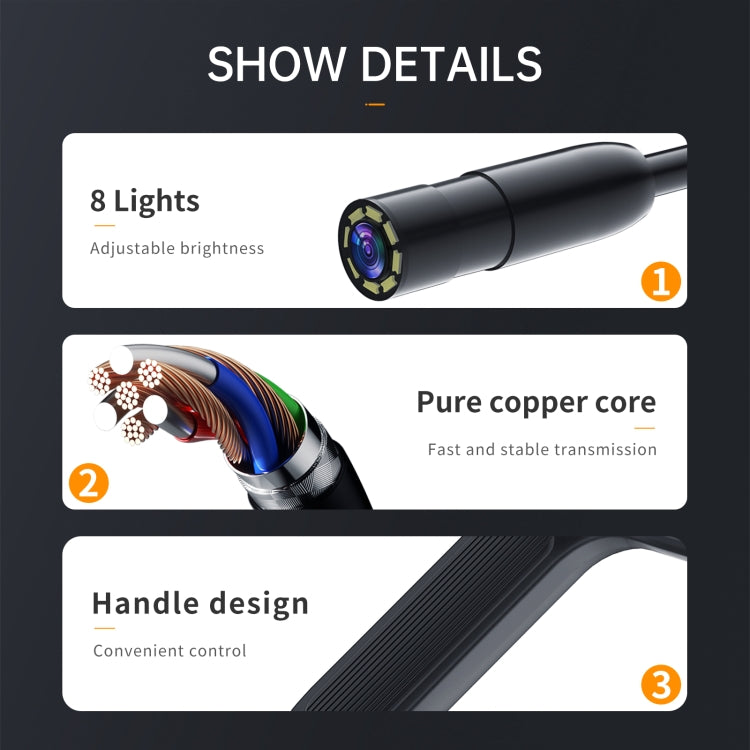 P200 5.5mm Front Lenses Integrated Industrial Pipeline Endoscope with 4.3 inch Screen, Spec:15m Tube -  by buy2fix | Online Shopping UK | buy2fix