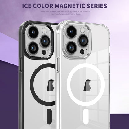 For iPhone 15 Pro Max Ice Color Magnetic Series PC + Acrylic Magsafe Phone Case(Pink) - iPhone 15 Pro Max Cases by buy2fix | Online Shopping UK | buy2fix