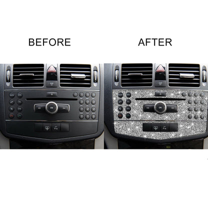 For Mercedes-Benz C-class W204 2007-2010 Car Central Control Panel C Diamond Decorative Sticker, Left and Right Drive - Car Interior Mouldings by buy2fix | Online Shopping UK | buy2fix