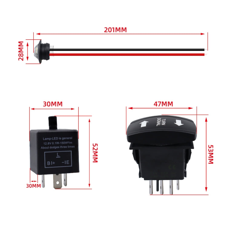 CP-4333 ATV UTV Turn Signal Light Horn Fuse Relay Kit - Car Light Accessories by buy2fix | Online Shopping UK | buy2fix