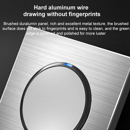 86mm Gray Aluminum Wire Drawing LED Switch Panel, Style:Telephone Socket - Consumer Electronics by buy2fix | Online Shopping UK | buy2fix