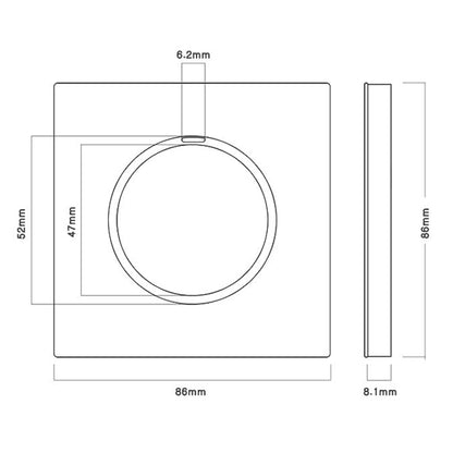 86mm Gray Aluminum Wire Drawing LED Switch Panel, Style:Blank Panel - Consumer Electronics by buy2fix | Online Shopping UK | buy2fix