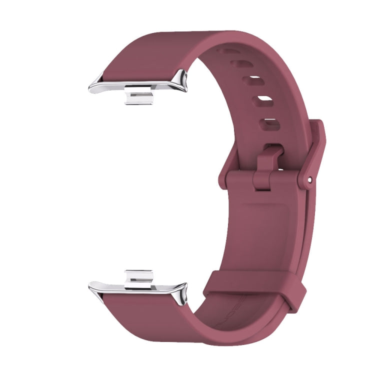 For Xiaomi Smart Band 9 Pro / 8 Pro Mijobs Silicone Breathable Watch Band(Wine Red+Silver) - Watch Bands by MIJOBS | Online Shopping UK | buy2fix