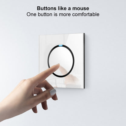 86mm Round LED Tempered Glass Switch Panel, White Round Glass, Style:Three Billing Control - Consumer Electronics by buy2fix | Online Shopping UK | buy2fix