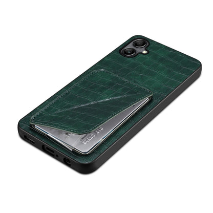 For Samsung Galaxy S23 5G Denior Imitation Crocodile Leather Back Phone Case with Holder(Green) - Galaxy S23 5G Cases by Denior | Online Shopping UK | buy2fix