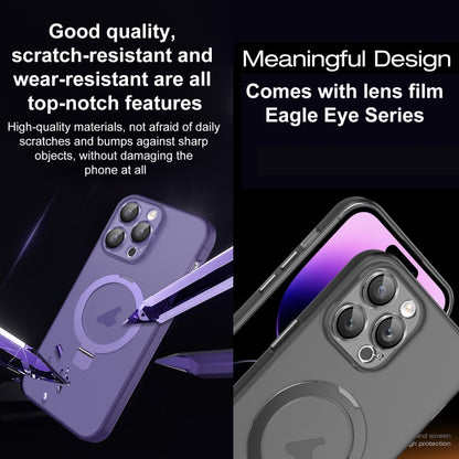 For iPhone 14 Plus MagSafe Holder PC Hybrid TPU Phone Case(Deep Purple) - iPhone 14 Plus Cases by buy2fix | Online Shopping UK | buy2fix