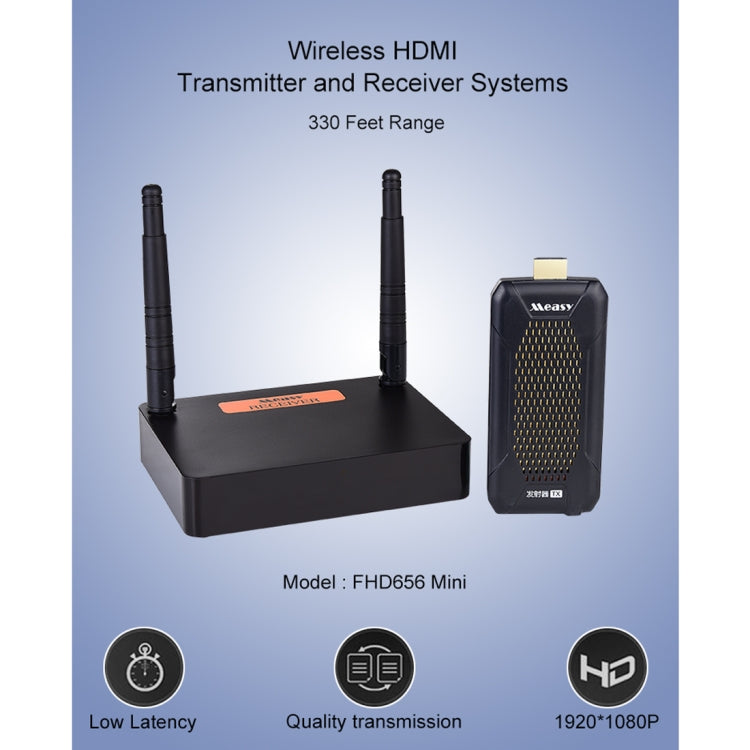 Measy FHD656 Mini 1080P HDMI 1.4 HD Wireless Audio Video Transmitter Receiver Extender Transmission System, Transmission Distance: 100m, AU Plug - Amplifier by Measy | Online Shopping UK | buy2fix