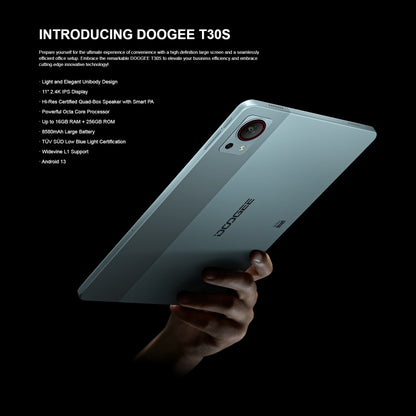 [HK Warehouse] DOOGEE T30S Tablet PC 11 inch, 16GB+256GB, Android 13 Unisoc T606 Octa Core, Global Version with Google Play, EU Plug(Blue) - Other by DOOGEE | Online Shopping UK | buy2fix