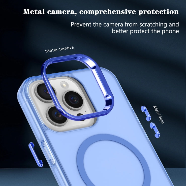 For iPhone 13 Pro Max Electroplated IMD Magsafe PC Hybrid TPU Phone Case(Blue) - iPhone 13 Pro Max Cases by buy2fix | Online Shopping UK | buy2fix