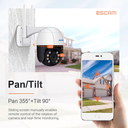 ESCAM QF518 5MP Smart WiFi IP Camera, Support AI Humanoid Detection / Auto Tracking / Dual Light Night Vision / Cloud Storage / Two Way Audio / TF Card, Plug:UK Plug(White) - Security by ESCAM | Online Shopping UK | buy2fix