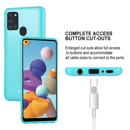 For Samsung Galaxy A21s GOOSPERY JELLY Full Coverage Soft Case(Mint Green) - Samsung Accessories by GOOSPERY | Online Shopping UK | buy2fix