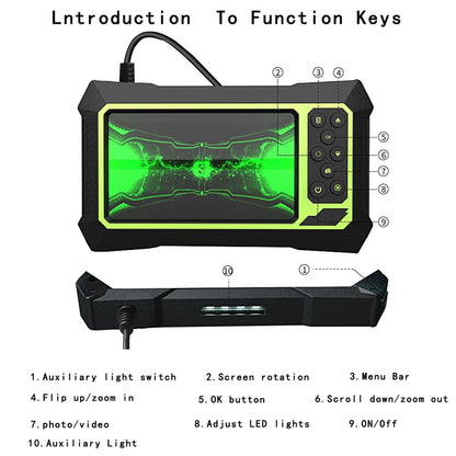 8mm 1080P IP68 Waterproof 4.3 inch Screen Single Camera Digital Endoscope, Line Length:2m - Consumer Electronics by buy2fix | Online Shopping UK | buy2fix