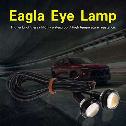 10 PCS 18mm 1.5W DC9-80V Motorcycle Eagle Eye Light Double Lens(Yellow Light) - Eagle Eye Lights by buy2fix | Online Shopping UK | buy2fix