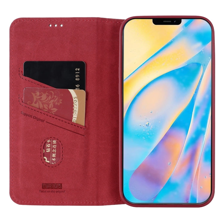 For iPhone 12 Pro Max GEBEI PU+TPU Horizontal Flip Protective Case with Holder & Card Slots(Red) - iPhone 12 Pro Max Cases by GEBEI | Online Shopping UK | buy2fix