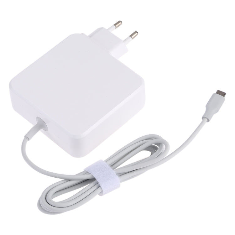 87W USB-C / Type-C Power Adapter Portable Charger with 1.8m Charging Cable, EU Plug(White) - Apple Accessories by buy2fix | Online Shopping UK | buy2fix