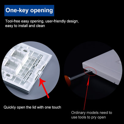 CAT.6 Shielded Pass-through Network Module, Dual Ports Panel + Shielded Pass-through + TV Socket (Gold) - Lan Cable and Tools by buy2fix | Online Shopping UK | buy2fix