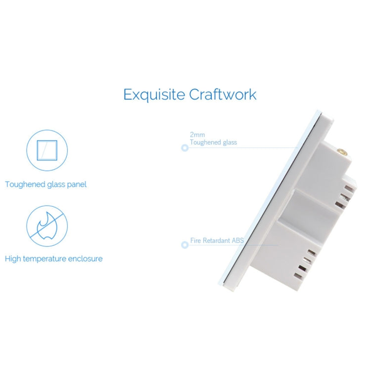 WS-UK-03 EWeLink APP & Touch Control 2A 3 Gangs Tempered Glass Panel Smart Wall Switch, AC 90V-250V, UK Plug - Smart Socket by buy2fix | Online Shopping UK | buy2fix