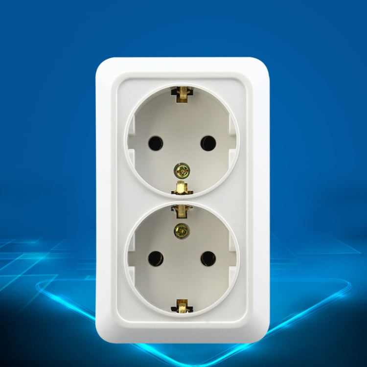 IP44 Wall-mounted Double-connection Socket, EU Plug - Consumer Electronics by buy2fix | Online Shopping UK | buy2fix