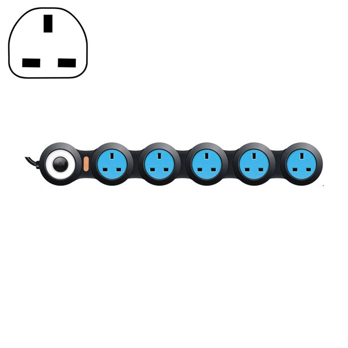 Charging Plug-in Wiring Board Creative Rotary Towline Board 13A Deformed Socket, UK Plug, 5-Bit Socket(Black) - Consumer Electronics by buy2fix | Online Shopping UK | buy2fix