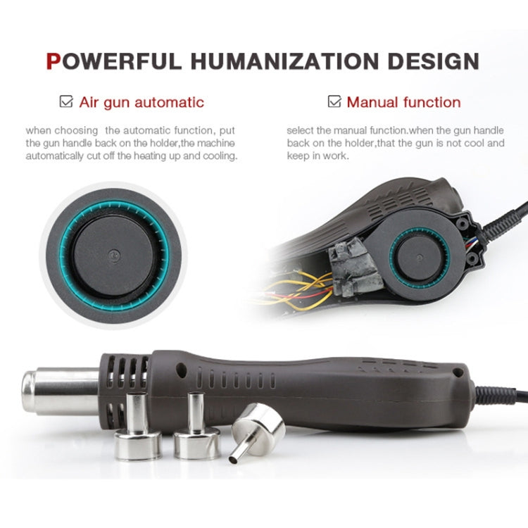 BAKU ba-8305D 220V 3 in 1 4 Digital Display Hot Air Gun Set, EU Plug - Electric Soldering Iron by BAKU | Online Shopping UK | buy2fix