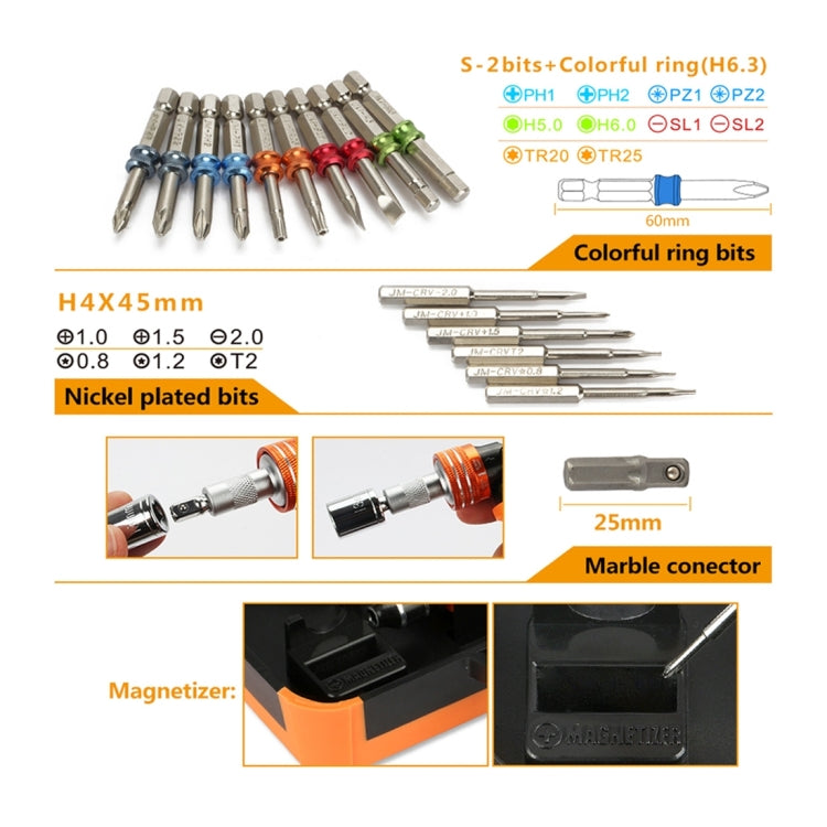 JAKEMY JM-6123 31 in 1 Color Ring Professional Screwdriver Repair Tool Set - Screwdriver by JAKEMY | Online Shopping UK | buy2fix