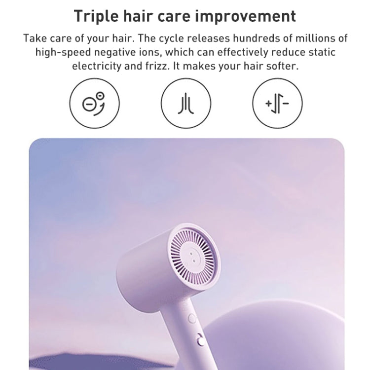 Original Xiaomi Mijia H301 Negative Ion Quick Drying Electric Hair Dryer, US Plug(Purple) - Hair Dryers & Parts by Xiaomi | Online Shopping UK | buy2fix