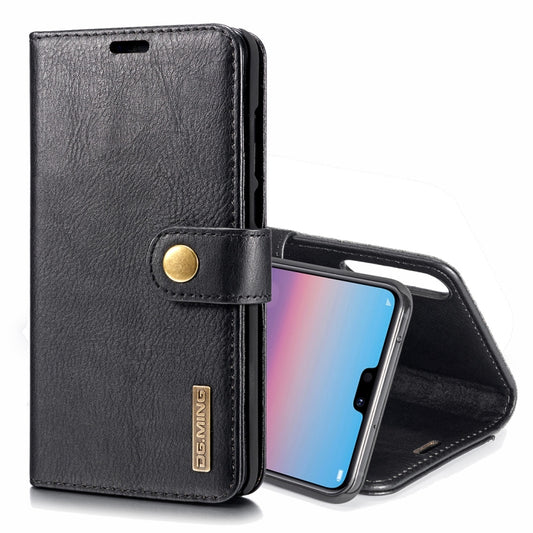 Crazy Horse Texture Flip Detachable Magnetic Leather Case for Huawei P20 Pro, with Holder & Card Slots & Wallet(Black) - Huawei Cases by DG.MING | Online Shopping UK | buy2fix