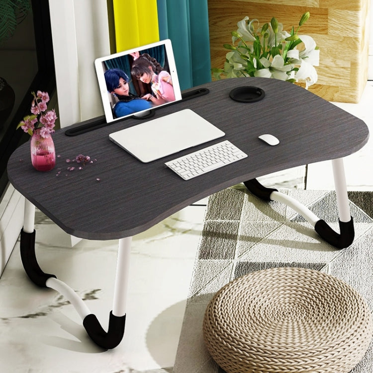 Foldable Non-slip Laptop Desk Table Stand with Card Slot & Cup Slot (Black) - Laptop Stand by buy2fix | Online Shopping UK | buy2fix