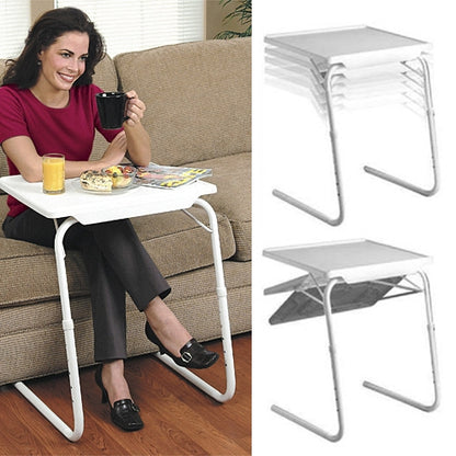 Plastic Pad Steel Tube Bracket Liftable Foldable Portable Multi-purpose Laptop Table, Adjustable Height: 53-74cm, Adjustable Angle: 30 Degrees / 60 Degrees / 90 Degrees / 180 Degrees - Laptop Stand by buy2fix | Online Shopping UK | buy2fix