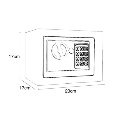 17E Home Mini Electronic Security Lock Box Wall Cabinet Safety Box without Coin-operated Function(White) - Security by buy2fix | Online Shopping UK | buy2fix