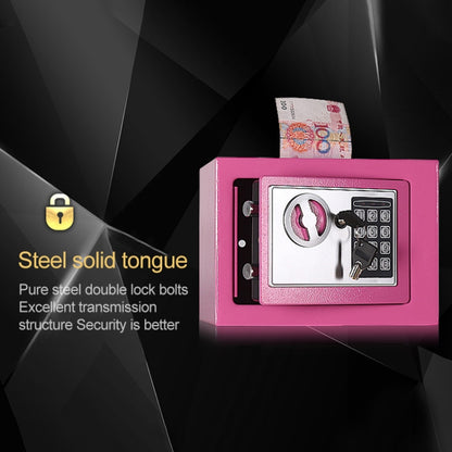 17E Home Mini Electronic Security Lock Box Wall Cabinet Safety Box with Coin-operated Function(Pink) - Security by buy2fix | Online Shopping UK | buy2fix