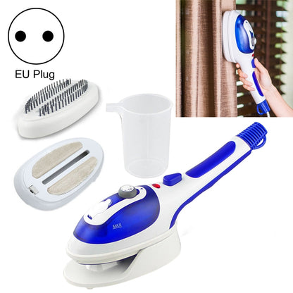 Multifunction Household Handheld Steamer Travel Portable Hand - Held Steam Hanging Hot Machine Ceramic Bottom with Flannelette Brush & Hair Brush & Measuring Cup,EU Plug(Blue) - Home & Garden by buy2fix | Online Shopping UK | buy2fix