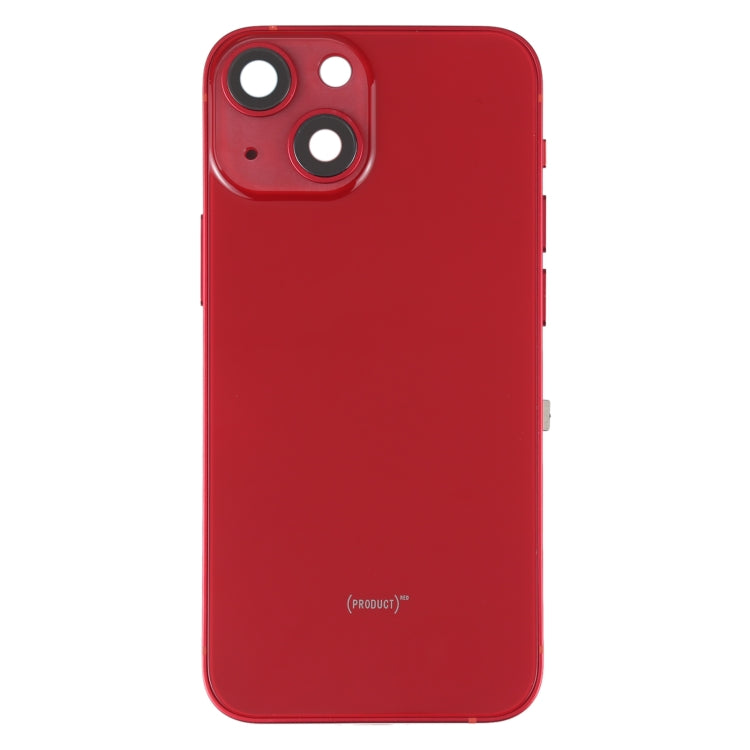 For iPhone 13 mini Battery Back Cover with Side Keys & Card Tray & Power + Volume Flex Cable & Wireless Charging Module(Red) - Repair & Spare Parts by buy2fix | Online Shopping UK | buy2fix