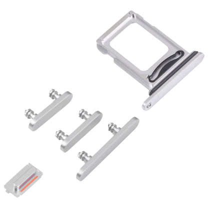 SIM Card Tray + SIM Card Tray + Side Keys for iPhone 14 Pro Max (Silver) - Repair & Spare Parts by buy2fix | Online Shopping UK | buy2fix